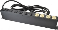 Tripp-Lite - 12 Outlets, 120 Volts, 15 Amps, 15' Cord, Power Outlet Strip - Rack Mount, 5-15P NEMA Configuration, 17-1/2" Strip, ANSI C62.41, IEEE 587, IEEE 587 Category A Specifications, IEEE 587 Category B Specifications, UL1449 3rd Edition - Exact Tooling