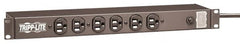 Tripp-Lite - 14 Outlets, 120 Volts, 15 Amps, 15' Cord, Power Outlet Strip - Rack Mount, 5-15P NEMA Configuration, 17-1/2" Strip, UL1449 3rd Edition - Exact Tooling
