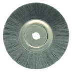 12" Diameter - 1-1/4" Arbor Hole - Crimped Steel Wire Straight Wheel - Exact Tooling
