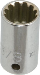 Proto - 1/4" Drive, 3/8" Socket, Spline Socket - 12 Points, 59/64" OAL - Exact Tooling