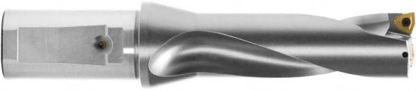 Komet - 1.483" Max Drill Depth, 2.5xD, 0.593" Diam, Indexable Insert Drill - 2 Inserts, 3/4" Shank Diam, Straight Shank - Exact Tooling