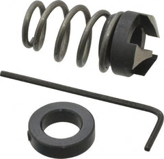 Burr-Bit - 3/8" Tap Compatibility, 11/64" Collar Thickness, 3 Tap Flutes, Deburring Tap Attachment - 21/32" Outside Diam, 120° Included Angle, High Speed Steel - Exact Tooling