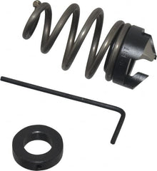 Burr-Bit - 1/2" Tap Compatibility, 11/64" Collar Thickness, 1" Compressed Length, 3 Tap Flutes, Deburring Tap Attachment - 13/16" Outside Diam, 120° Included Angle, High Speed Steel - Exact Tooling