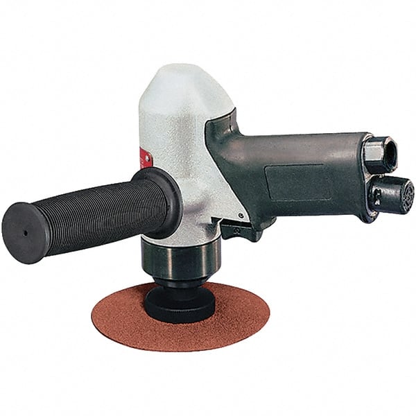 Dynabrade - 4-1/2 to 5" Disc, 11,000 RPM, Pneumatic Handheld Disc Sander - 32 CFM, 1/4 NPT Inlet, 0.7 hp, 90 psi - Exact Tooling