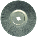 12" Diameter - 1-1/4" Arbor Hole - Crimped Steel Wire Straight Wheel - Exact Tooling