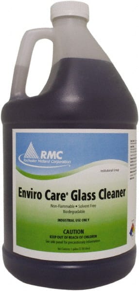 Rochester Midland Corporation - 1 Gal Bottle Fresh Glass Cleaner - Concentrated, Use on Ceramic Tile, Formica, Glass Surfaces, Mirrors, Plastic Surfaces, Stainless Steel - Exact Tooling