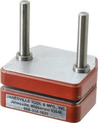 JT&M - 3" Guide Post Length, 5/8" Die Holder Thickness, Cast Iron, Mold Blank, Punch & Die Set - 1/2" Bushing Diam, 2-5/8" Overall Width x 2-1/4" Overall Depth - Exact Tooling