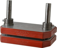 JT&M - 5" Guide Post Length, 13/16" Die Holder Thickness, Cast Iron, Mold Blank, Punch & Die Set - 7/8" Bushing Diam, 6-1/2" Overall Width x 4-3/8" Overall Depth - Exact Tooling