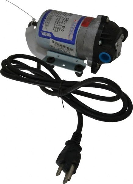 Pentair - 1/10 HP, 3/8 Inlet Size, 3/8 Outlet Size, ByPass, Diaphragm Spray Pump - 115 Input Voltage, Polypropylene, 1.40 Max GPM - Exact Tooling