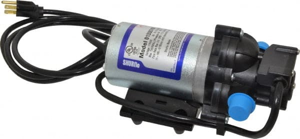Pentair - 1/15 HP, 1/2 Inlet Size, 1/2 Outlet Size, Demand Switch, Diaphragm Spray Pump - 115 Input Voltage, Polypropylene, 3.60 Max GPM - Exact Tooling