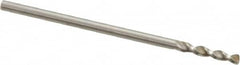 Accupro - #55 130° Parabolic Flute Cobalt Screw Machine Drill Bit - Bright Finish, Right Hand Cut, 0.315" Flute Length, 1.181" OAL, Standard Point, Straight Shank - Exact Tooling