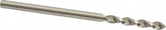 Accupro - #48 130° Parabolic Flute Cobalt Screw Machine Drill Bit - Bright Finish, Right Hand Cut, 0.472" Flute Length, 1.496" OAL, Split Point, Straight Shank - Exact Tooling