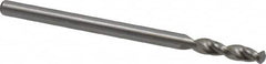 Accupro - #37 130° Parabolic Flute Cobalt Screw Machine Drill Bit - Bright Finish, Right Hand Cut, 0.551" Flute Length, 1.693" OAL, Split Point, Straight Shank - Exact Tooling