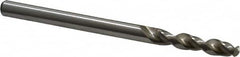 Accupro - #24 130° Parabolic Flute Cobalt Screw Machine Drill Bit - Bright Finish, Right Hand Cut, 0.866" Flute Length, 2.165" OAL, Split Point, Straight Shank - Exact Tooling