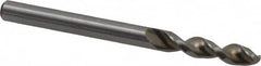 Accupro - #13 130° Parabolic Flute Cobalt Screw Machine Drill Bit - Bright Finish, Right Hand Cut, 0.945" Flute Length, 2.283" OAL, Split Point, Straight Shank - Exact Tooling