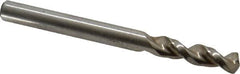 Accupro - 7/32" 130° Parabolic Flute Cobalt Screw Machine Drill Bit - Bright Finish, Right Hand Cut, 1.102" Flute Length, 2.598" OAL, Split Point, Straight Shank - Exact Tooling