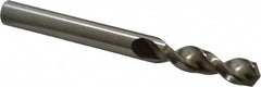 Accupro - 19/64" 130° Parabolic Flute Cobalt Screw Machine Drill Bit - Bright Finish, Right Hand Cut, 1.457" Flute Length, 3.11" OAL, Split Point, Straight Shank - Exact Tooling