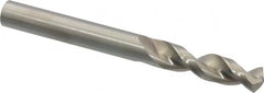 Accupro - 0.316" 130° Parabolic Flute Cobalt Screw Machine Drill Bit - Bright Finish, Right Hand Cut, 1.457" Flute Length, 3.11" OAL, Split Point, Straight Shank - Exact Tooling