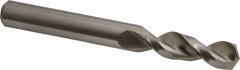 Accupro - 25/64" 130° Parabolic Flute Cobalt Screw Machine Drill Bit - Bright Finish, Right Hand Cut, 1.693" Flute Length, 3.504" OAL, Split Point, Straight Shank - Exact Tooling