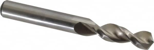 Accupro - 15/32" 130° Parabolic Flute Cobalt Screw Machine Drill Bit - Bright Finish, Right Hand Cut, 2.008" Flute Length, 4.016" OAL, Split Point, Straight Shank - Exact Tooling