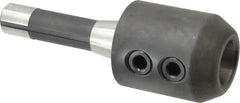 Collis Tool - R8 Taper Shank 1-1/4" Hole End Mill Holder/Adapter - 2-5/8" Nose Diam, 3-1/8" Projection - Exact Tooling