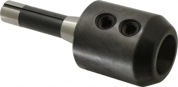 Collis Tool - R8 Taper Shank 1-1/2" Hole End Mill Holder/Adapter - 2-3/4" Nose Diam, 3-3/8" Projection - Exact Tooling