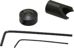 Vernon - 3/8" Cutter Diam, #1 Drill Combatibility, 1/4" Collar Thickness, Adjustable Depth Drill Countersink - Exact Tooling