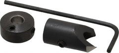 Vernon - 3/8" Cutter Diam, #12 Drill Combatibility, 1/4" Collar Thickness, Adjustable Depth Drill Countersink - Exact Tooling