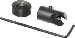 Vernon - 3/8" Cutter Diam, #14 Drill Combatibility, 1/4" Collar Thickness, Adjustable Depth Drill Countersink - Exact Tooling