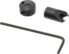 Vernon - 5/16" Cutter Diam, #29 Drill Combatibility, 1/4" Collar Thickness, Adjustable Depth Drill Countersink - Exact Tooling