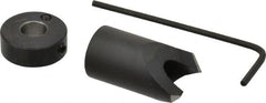 Vernon - 1/2" Cutter Diam, Letter D Drill Compatibility, 1/4" Collar Thickness, Adjustable Depth Drill Countersink - Exact Tooling