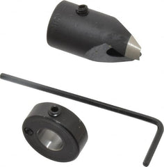 Vernon - 1/2" Cutter Diam, Letter I Drill Compatibility, 1/4" Collar Thickness, Adjustable Depth Drill Countersink - Exact Tooling