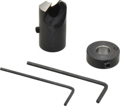 Vernon - 5/8" Cutter Diam, Letter O Drill Compatibility, 5/16" Collar Thickness, Adjustable Depth Drill Countersink - Exact Tooling