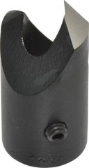 Vernon - 1/2" Cutter Diam, 1/4" Drill Compatibility, 1/4" Collar Thickness, Adjustable Depth Drill Countersink - Exact Tooling