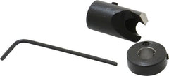 Vernon - 1/2" Cutter Diam, 17/64" Drill Compatibility, 1/4" Collar Thickness, Adjustable Depth Drill Countersink - Exact Tooling