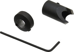 Vernon - 1/2" Cutter Diam, 19/64" Drill Compatibility, 1/4" Collar Thickness, Adjustable Depth Drill Countersink - Exact Tooling