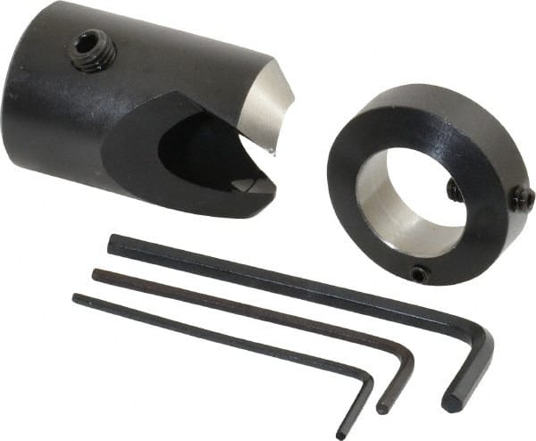 Vernon - 1" Cutter Diam, 21/32" Drill Compatibility, 3/8" Collar Thickness, Adjustable Depth Drill Countersink - Exact Tooling