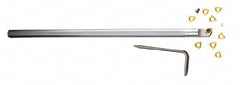 Everede Tool - 0.23" Min Bore Diam, 4" OAL, 0.187" Shank Diam, Indexable Boring Bar - CDC Insert, Screw Holding Method - Exact Tooling