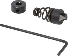 Burr-Bit - #6" Tap Compatibility, 11/64" Collar Thickness, 2 Tap Flutes, Deburring Tap Attachment - 3/8" Outside Diam, 120° Included Angle, High Speed Steel - Exact Tooling
