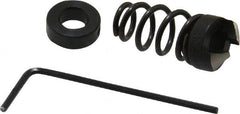 Burr-Bit - 1/4" Tap Compatibility, 11/64" Collar Thickness, 1-9/64" Relaxed Length, 3/4" Compressed Length, 2 Tap Flutes, Deburring Tap Attachment - 1/2" Outside Diam, 120° Included Angle, High Speed Steel - Exact Tooling