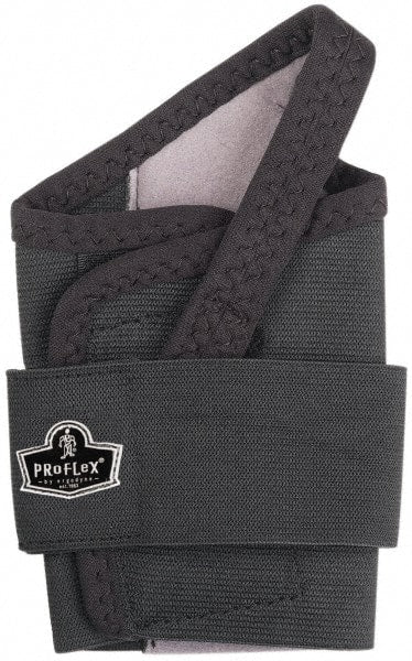 Ergodyne - Size L, Elastic, Right Hand Wrist Support - 1 Strap, 7 to 8 Inch Wrist, Thumb Loop, Black - Exact Tooling