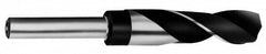 Chicago-Latrobe - 1-21/64" Drill, 118° Point, High Speed Steel Silver Deming & Reduced Shank Drill Bit - Oxide Finish, 6" OAL, Flats on Shank, 3-1/8" Flute Length, Right Hand Cut, Standard Point, Spiral Flute, Regular Spiral - Exact Tooling