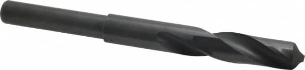 Interstate - 39/64" Drill, 118° Point, High Speed Steel Silver Deming & Reduced Shank Drill Bit - Exact Tooling