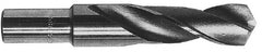 Hertel - 2" Drill, 118° Point, Cobalt Silver Deming & Reduced Shank Drill Bit - Bright Finish, 6" OAL, Flats on Shank, 3" Flute Length - Exact Tooling