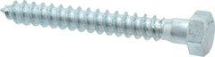 Value Collection - 3/8" Screw, 3" Length Under Head, Steel, Hex Head Lag Screw - Zinc Plated, Grade 2 - Exact Tooling