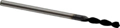 Accupro - #49 130° Parabolic Flute Cobalt Screw Machine Drill Bit - TiAlN Finish, Right Hand Cut, 0.433" Flute Length, 1.417" OAL, Split Point, Straight Shank - Exact Tooling