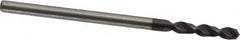 Accupro - #45 130° Parabolic Flute Cobalt Screw Machine Drill Bit - TiAlN Finish, Right Hand Cut, 0.472" Flute Length, 1.496" OAL, Split Point, Straight Shank - Exact Tooling