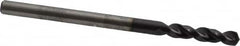 Accupro - #31 130° Parabolic Flute Cobalt Screw Machine Drill Bit - TiAlN Finish, Right Hand Cut, 0.709" Flute Length, 1.929" OAL, Split Point, Straight Shank - Exact Tooling