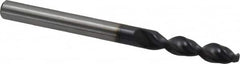 Accupro - #13 130° Parabolic Flute Cobalt Screw Machine Drill Bit - TiAlN Finish, Right Hand Cut, 0.945" Flute Length, 2.283" OAL, Split Point, Straight Shank - Exact Tooling