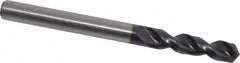 Accupro - 7/32" 130° Parabolic Flute Cobalt Screw Machine Drill Bit - TiAlN Finish, Right Hand Cut, 1.102" Flute Length, 2.598" OAL, Split Point, Straight Shank - Exact Tooling
